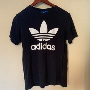 Black Adidas Short Sleeve Tee w/ White Logo